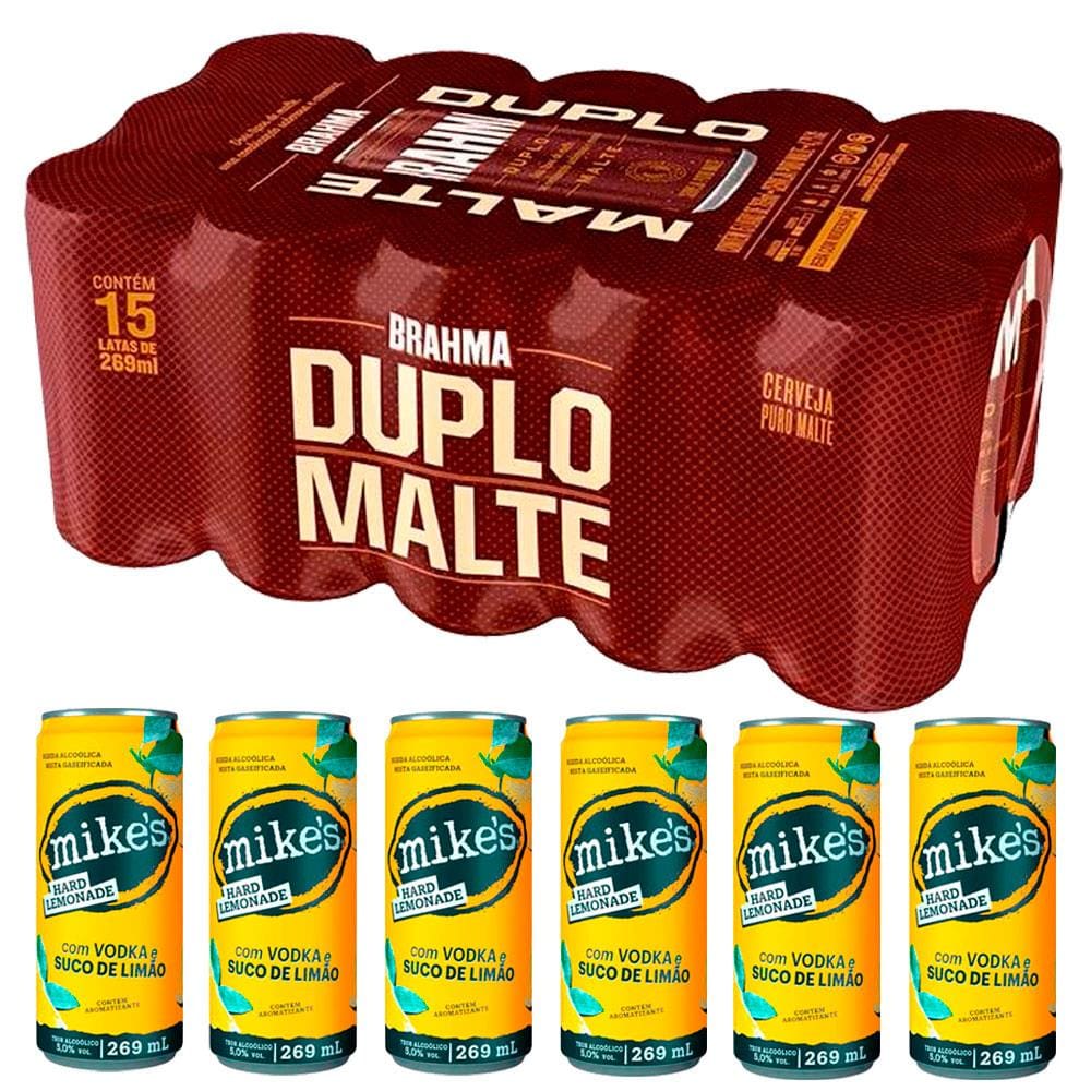 Cerveja Brahma Duplo Malte Lata350ml Pack12 Unidades Extra