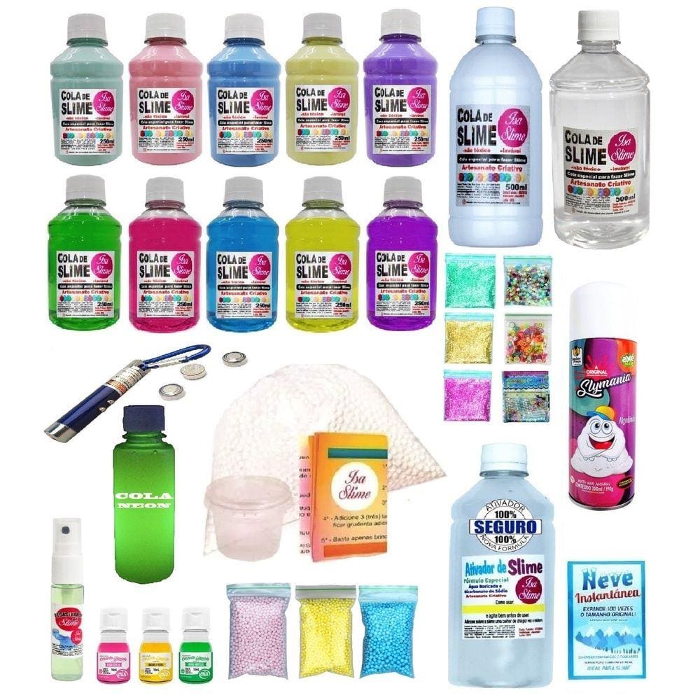 Kit Fazer Todos Tipos Slime Extra