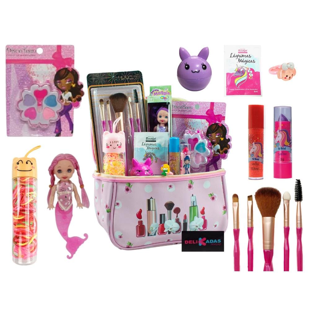 Maleta Maquiagem Infantil Da Barbie Extra