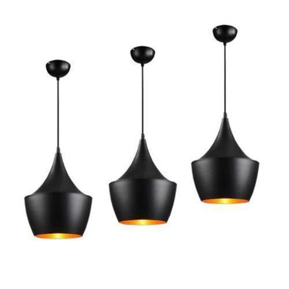 Kit 3 Pendente Luminaria Tom Dixon Preto Cobre Extra