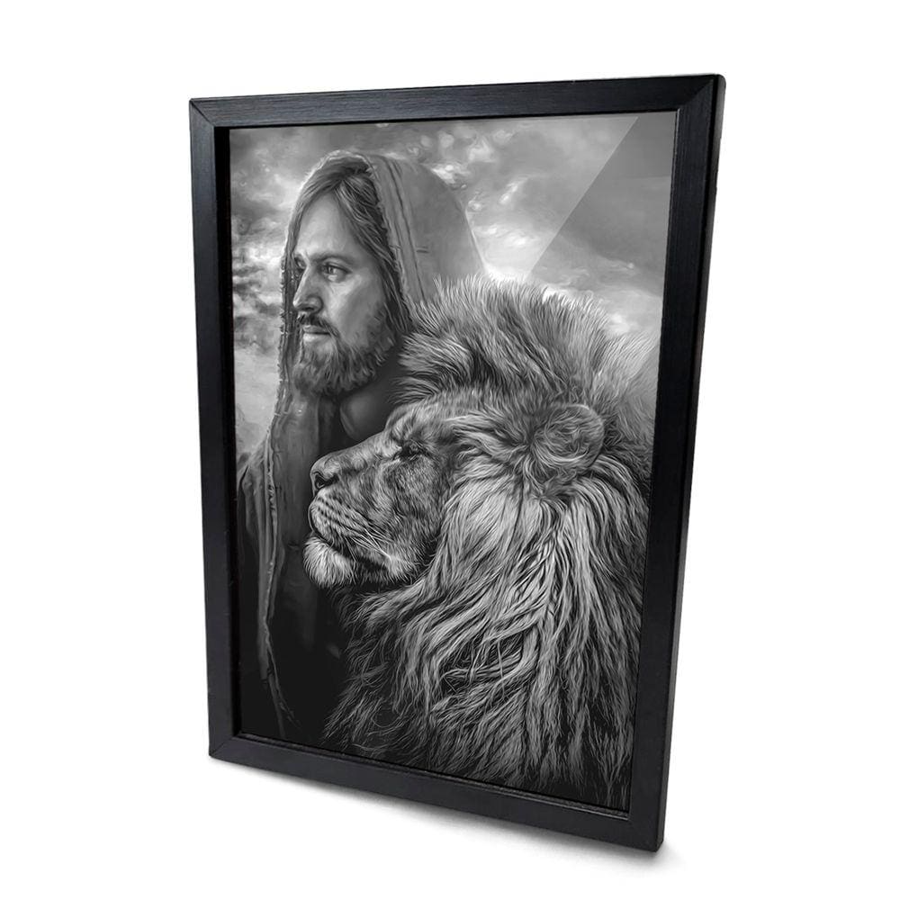 Jesus E O Leao Quadro 4 Partes Jesus E O Leao Da Tribo Juda Extra