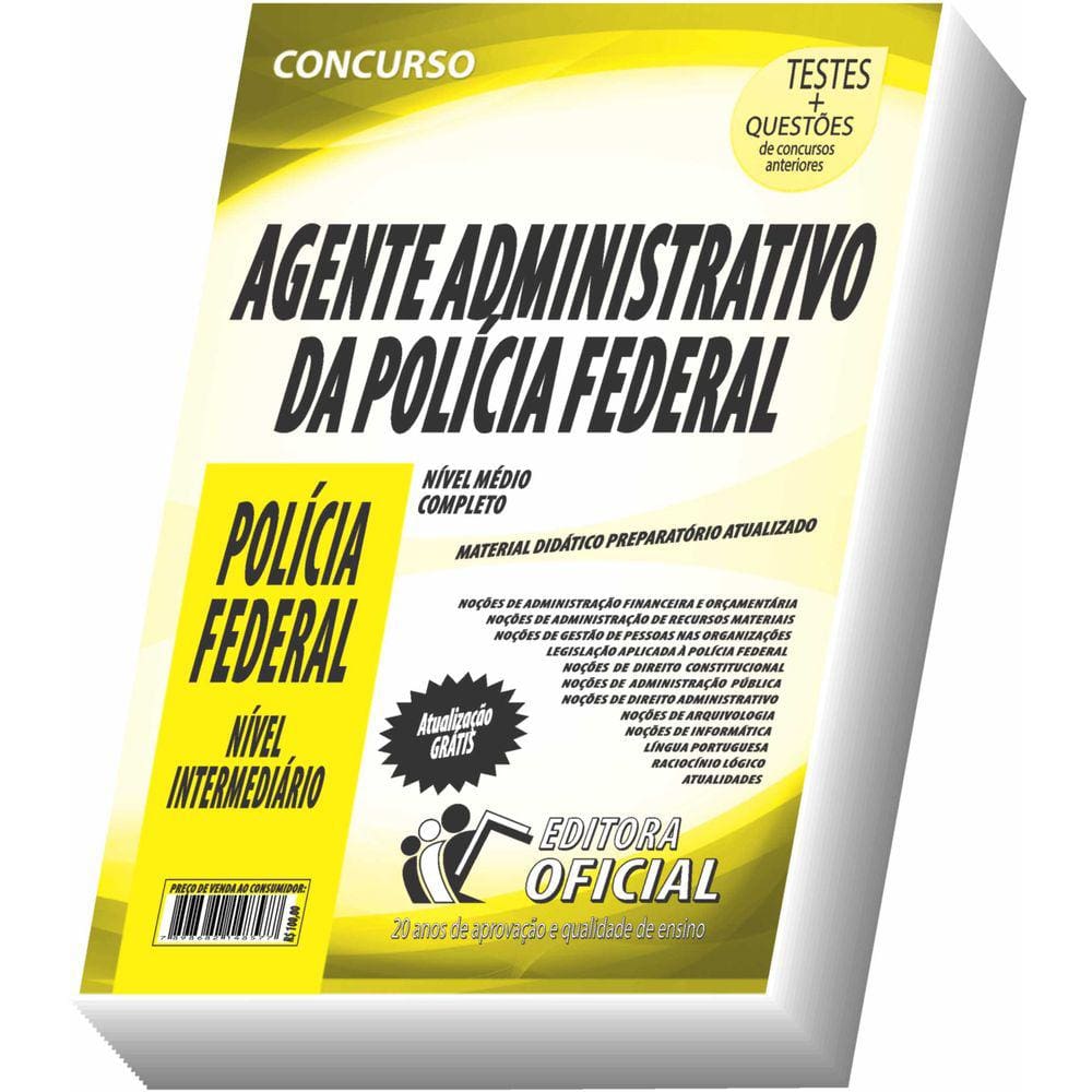 Apostila Policia Federal Agente Administrativo Black Friday Extra