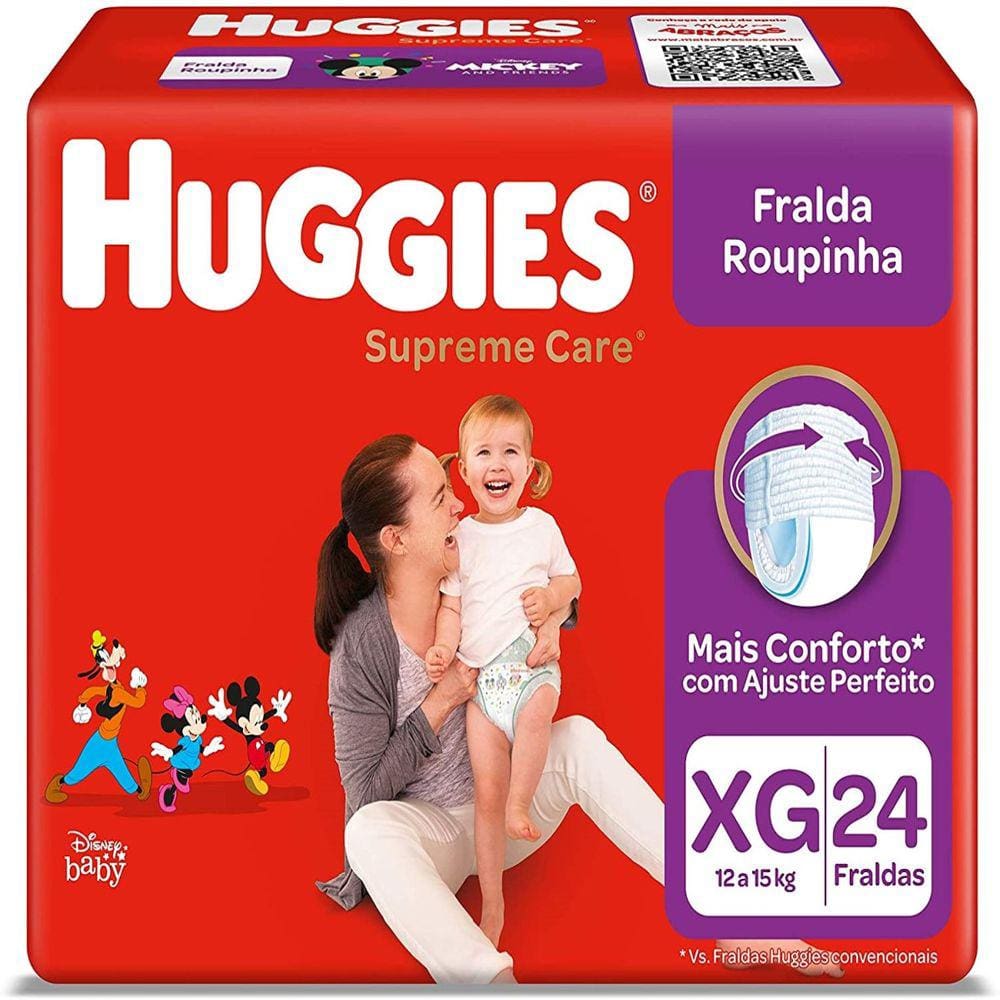 Fralda Huggies Turma Da Monica Supreme Care Roupinha Mega Xg