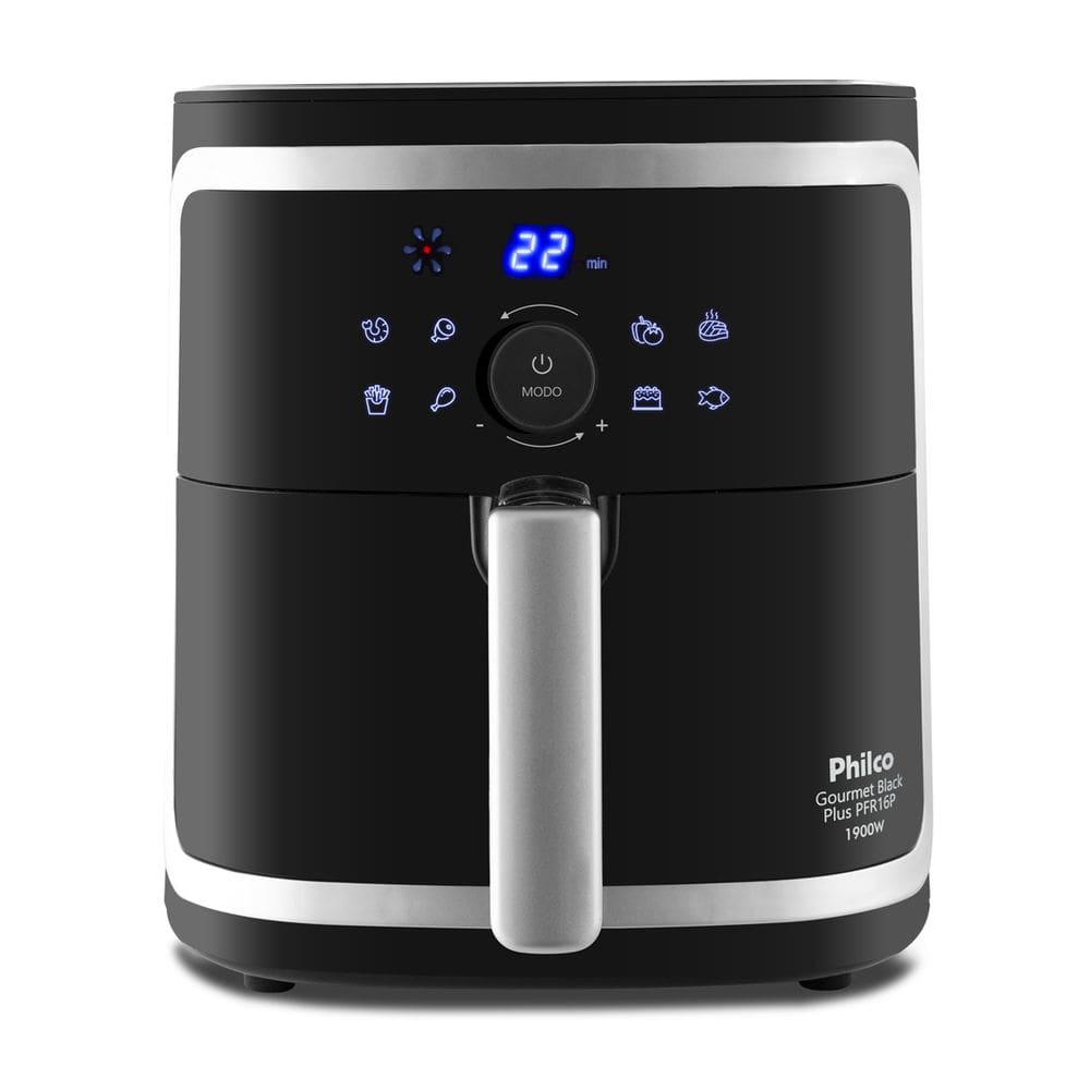 Fritadeira Air Fryer Philco 5 5l Gourmet Black Pfr16p Extra