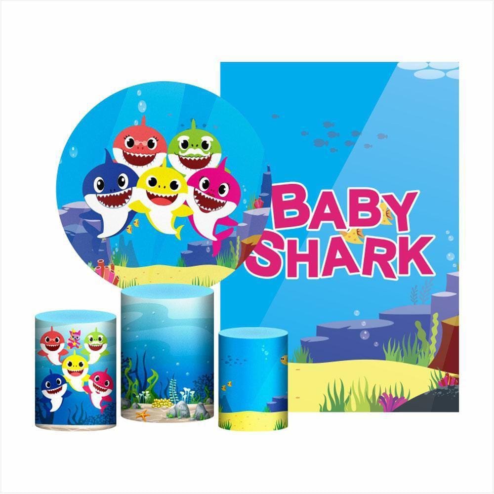 Painel Baby Shark Redondo Extra