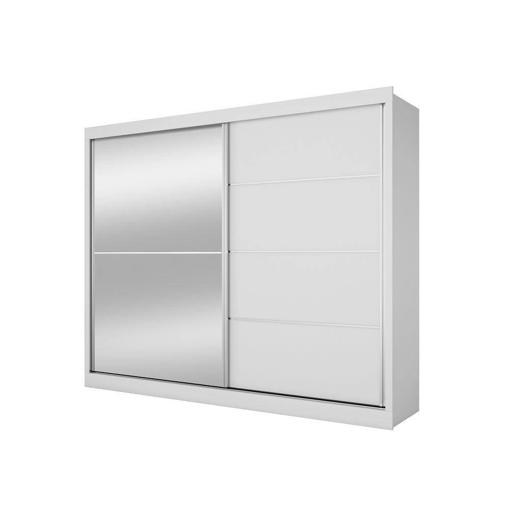 Guarda Roupa Portas De Correr Mdf C Gaveta Bello C Espelho Cor