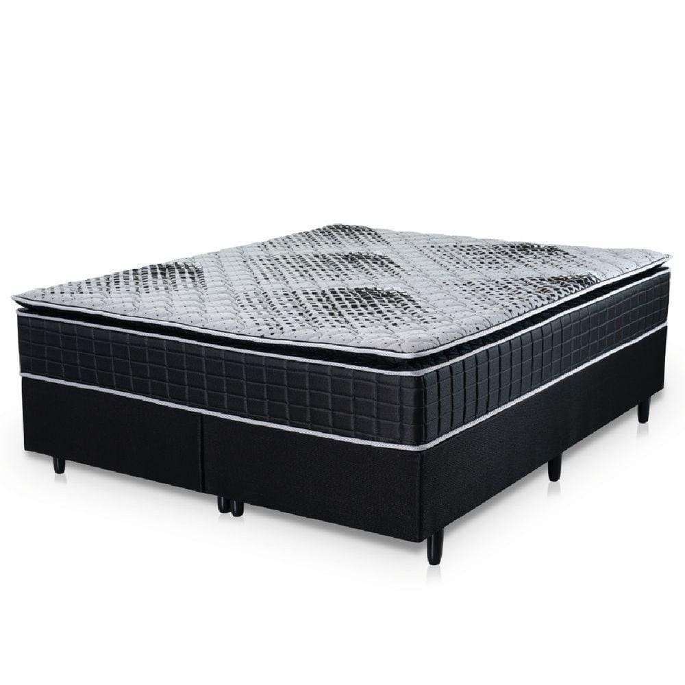 Cama Branco Box Casal Queen Molas Ensacadas Black Friday Extra