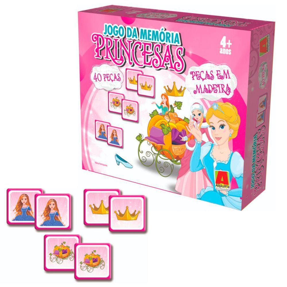 Jogo Da Memoria Princesas Pecas Black Friday Extra