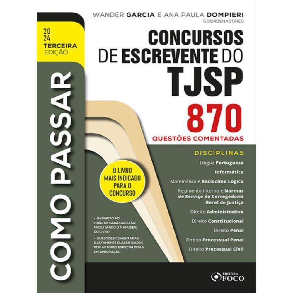 Como Passar Em Concursos De Escrevente Do Tjsp Extra