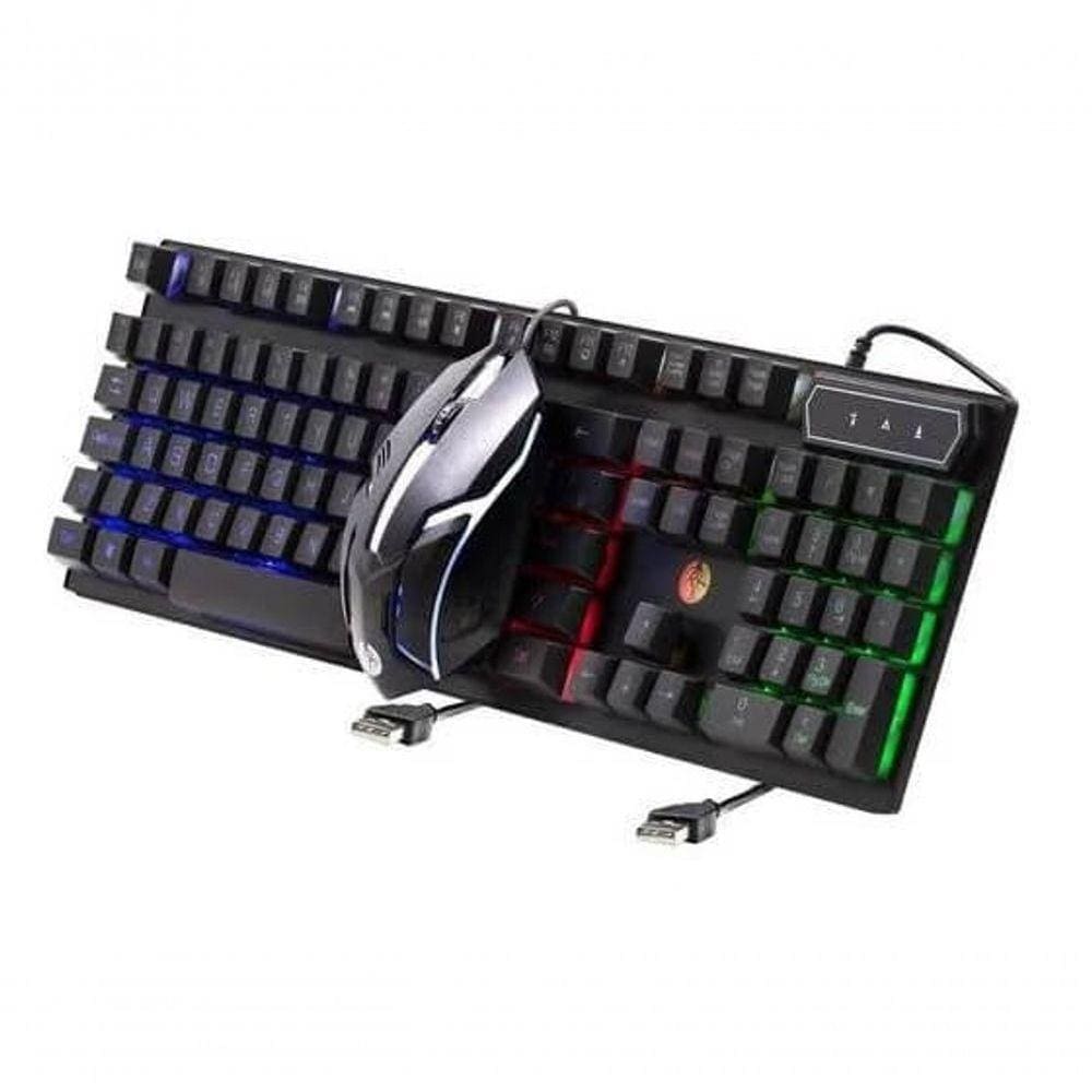 Kit Teclado Mecanico E Mouse Gamer Adamantiun Pc Rgb Retro Extra