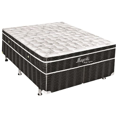 Cama Box Queen Size Ortobom + Colchão Queen Size Ortobom Magestic com Ortopillow e Molas Ensacadas 71x158x198 cm - Preto/Branco é boa?