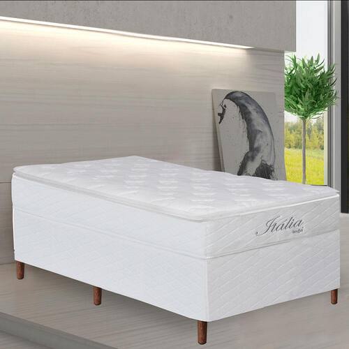 Cama Box Solteiro Umaflex Itália com Pillow Top e Molas Ensacadas 71x96x205 cm - Branco Menor preço em Cama Box Solteiro Umaflex Itália com Pillow Top e Molas Ensacadas 71x96x205 cm - Branco