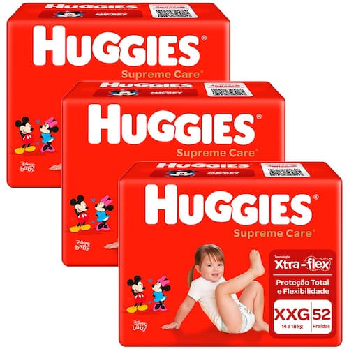 Fralda Huggies Supreme Care XXG - Kit com 156 Unidades é boa?