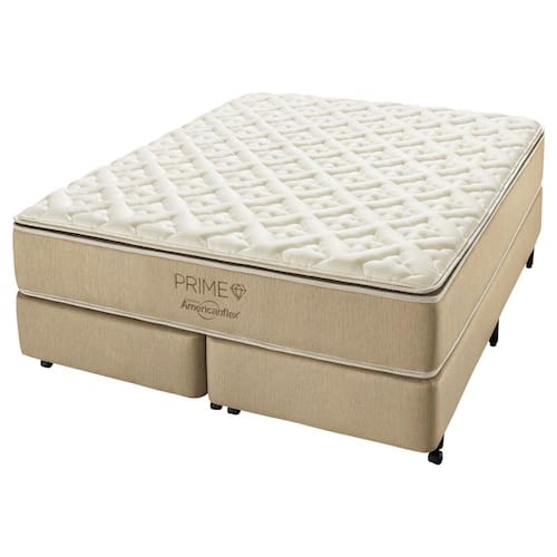 Cama Box Queen + Colchão AmericanFlex Prime com Pillow Top e Molas Ensacadas 71 x 158 x 198 cm