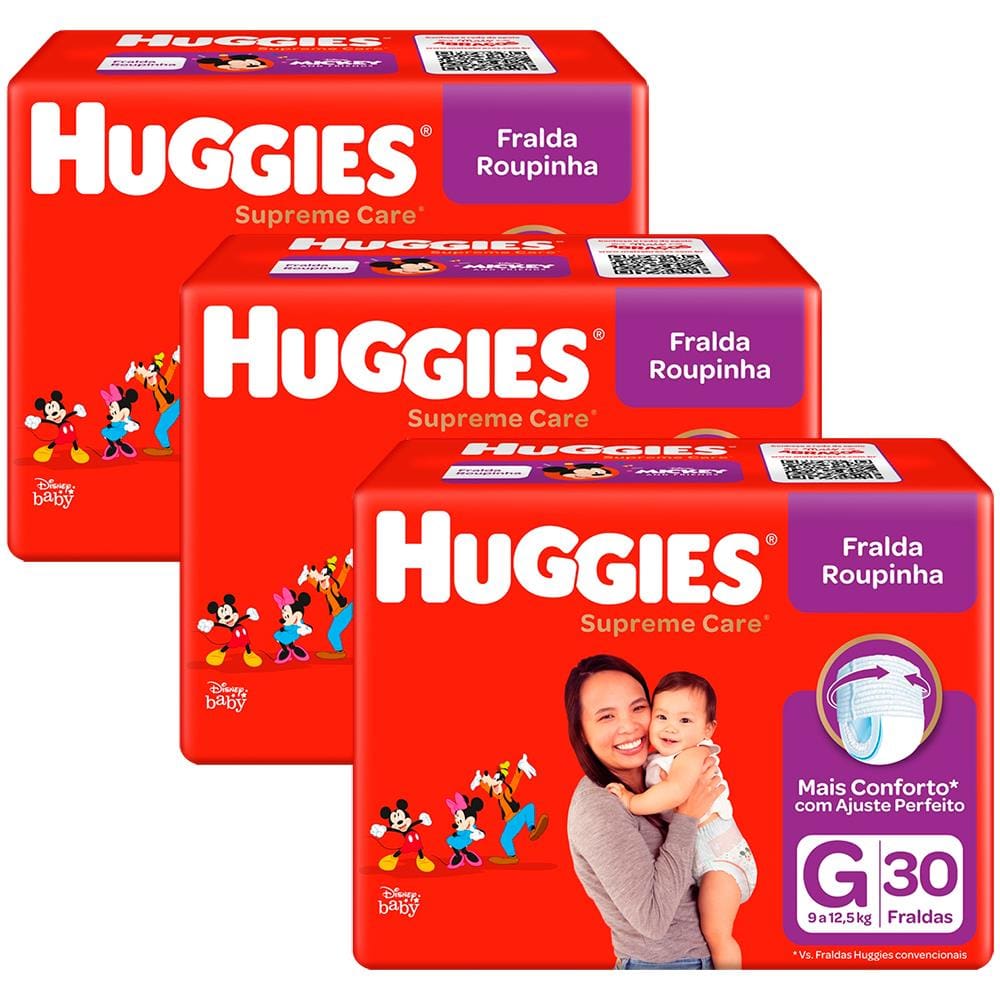 Kit 4 Fralda Huggies Supreme Care G | Desconto E Promoção No Extra