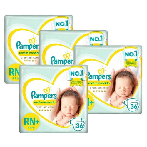 Fralda Pampers Premium Care Recém-Nascido RN + 144 unidades é boa?
