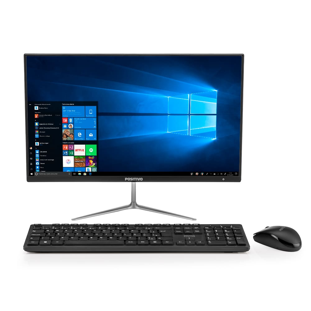 Computador Positivo All in One Dual Core 4GB 500GB Tela Full HD 21.5” Windows 10 Union C4500A-21