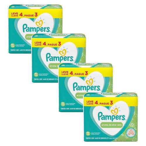 Lenços Umedecidos Pampers Aroma de Aloe Vera – Kit com 768 Unidades é boa?