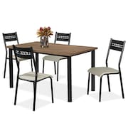 Mesa de Jantar Retangular Aço Nobre Júlia Plus com 4 Cadeiras