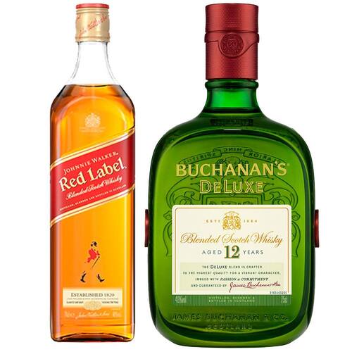 Whisky Buchanan’s Deluxe 1 Litro + Whisky Johnnie Extra