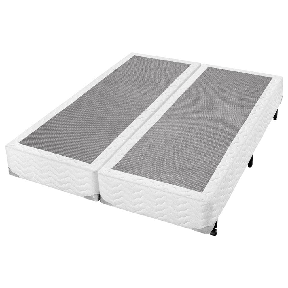 Base Box King Size Americanflex Topázio com Revestimento em Tecido Malha 37x193x203cm - Branco
