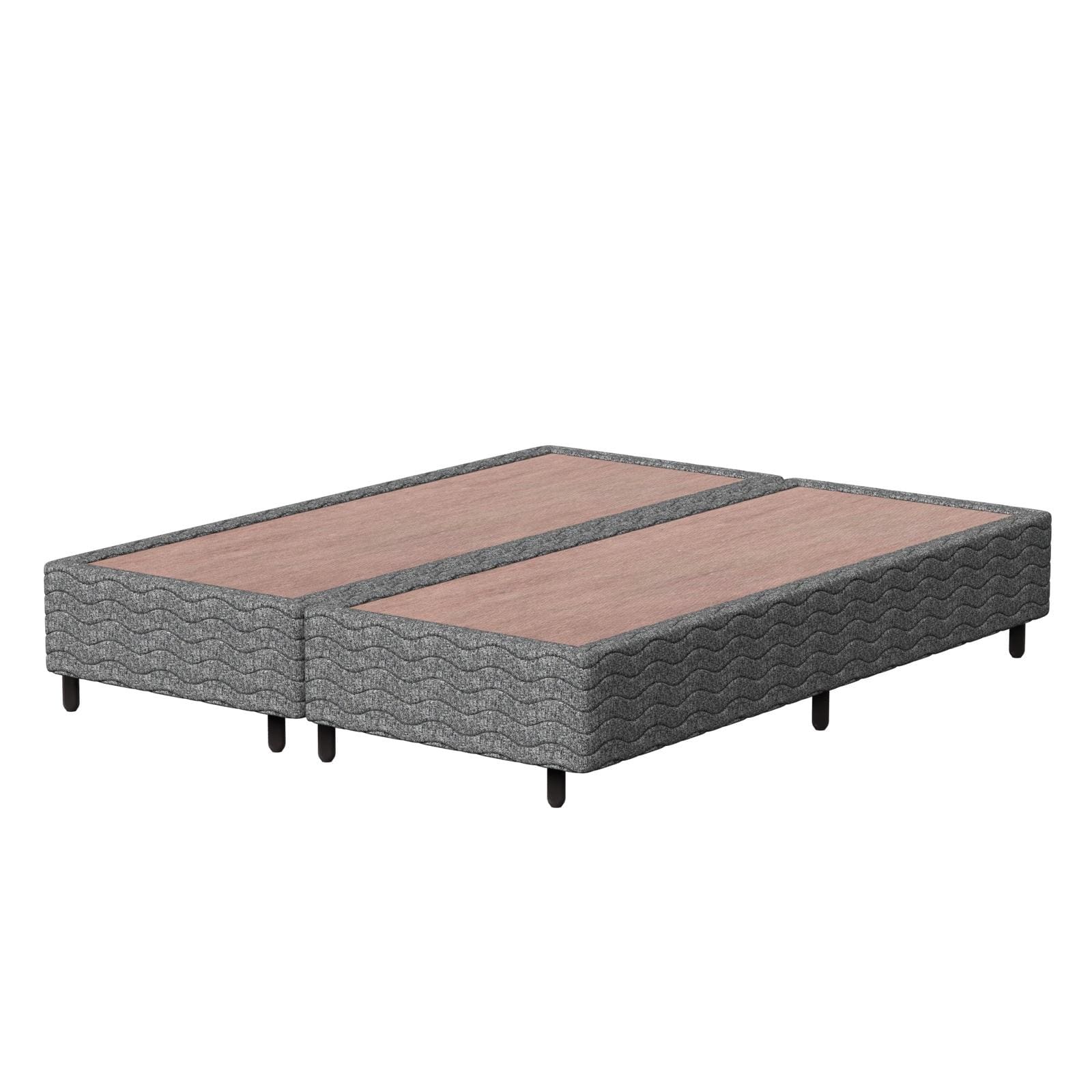 Base Box Queen Size Probel Village com Revestimento em Tecido Poliéster 38x158x198cm - Preto