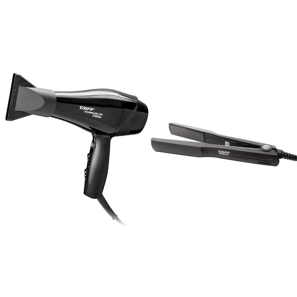 Kit Secador Cabelo Taiff 2500w + Prancha Profissional Vulcan