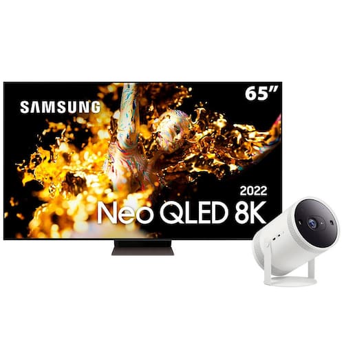Smart TV 65" Neo QLED 8K Samsung 65QN700B + Projetor Full HD Samsung Menor preço em Smart TV 65" Neo QLED 8K Samsung 65QN700B + Projetor Full HD Samsung