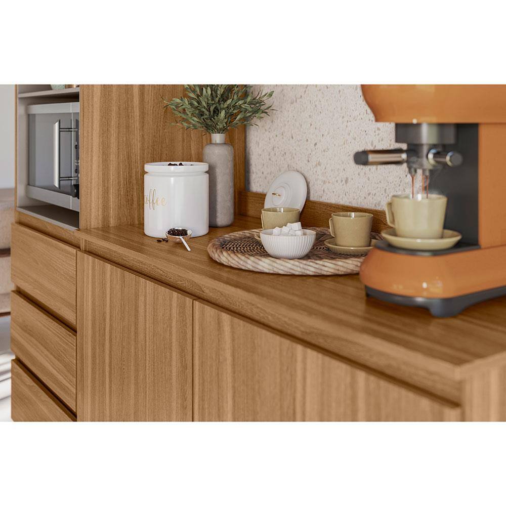 Cozinha Compacta Demóbile Lazuli com 7 Portas, 3 Gavetas | Extra