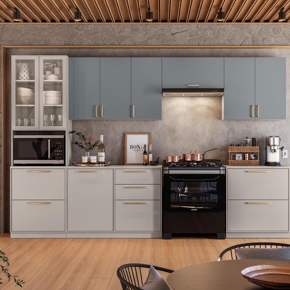 Cozinha Completa Itatiaia Essence 6 peças com 11 portas e 5 gavetas – 360cm de largura