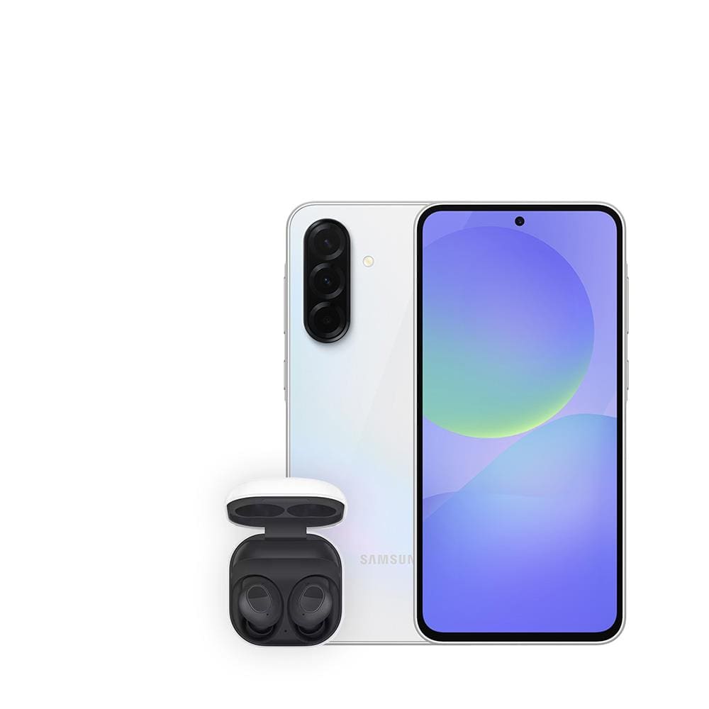 Smartphone Samsung Galaxy A36 5G Branco 256GB, 8GB RAM, Câmera Tripla 50MP, Tela Super AMOLED 6.7\", IP67, NFC e Recursos AI + Galaxy Buds FE - Grafite