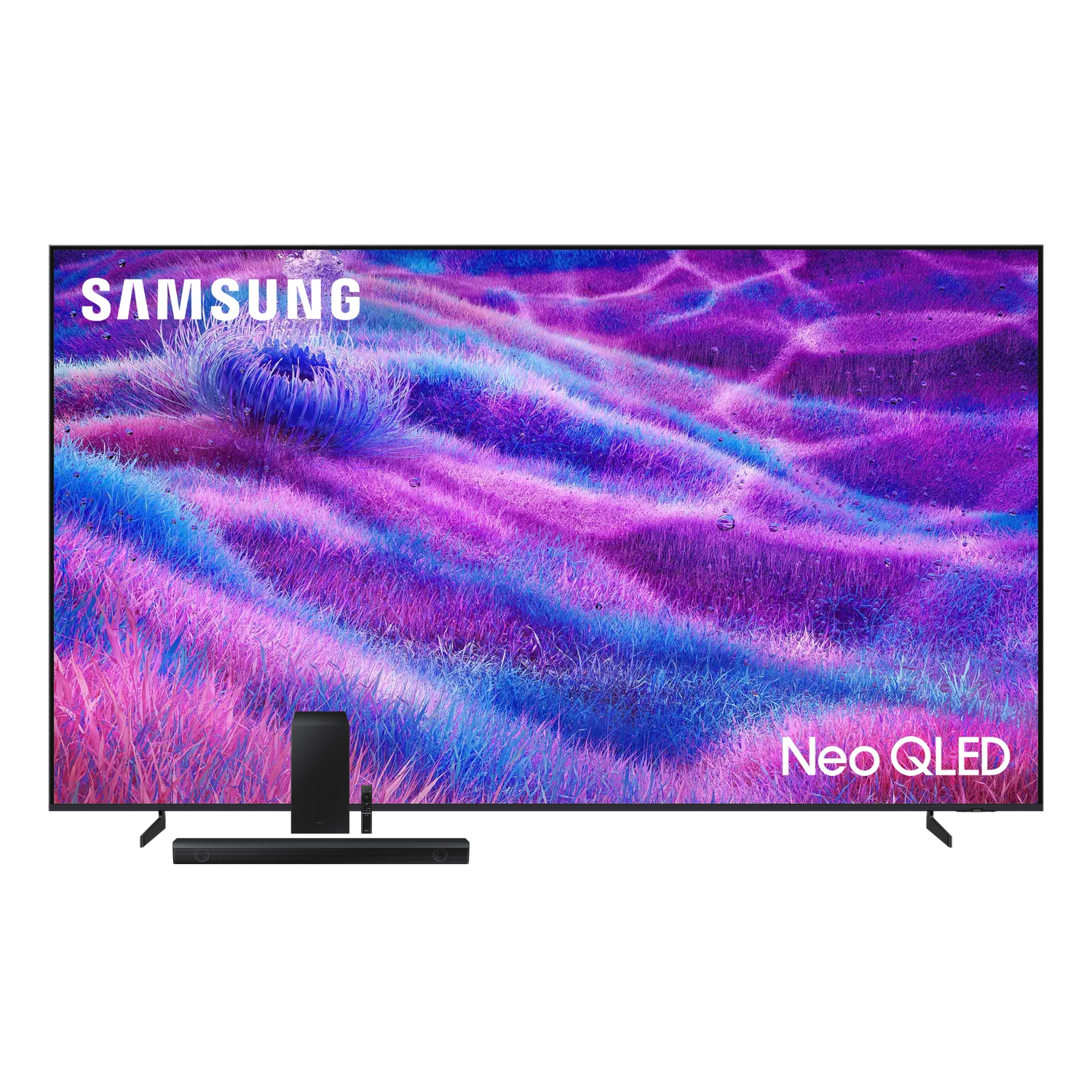 Conjunto Smart TV 100” 4K Samsung Neo QLED 4K QN100QN80FGXZD + Soundbar Samsung HW-Q600C 360W Bluetooth Dolby Atmos