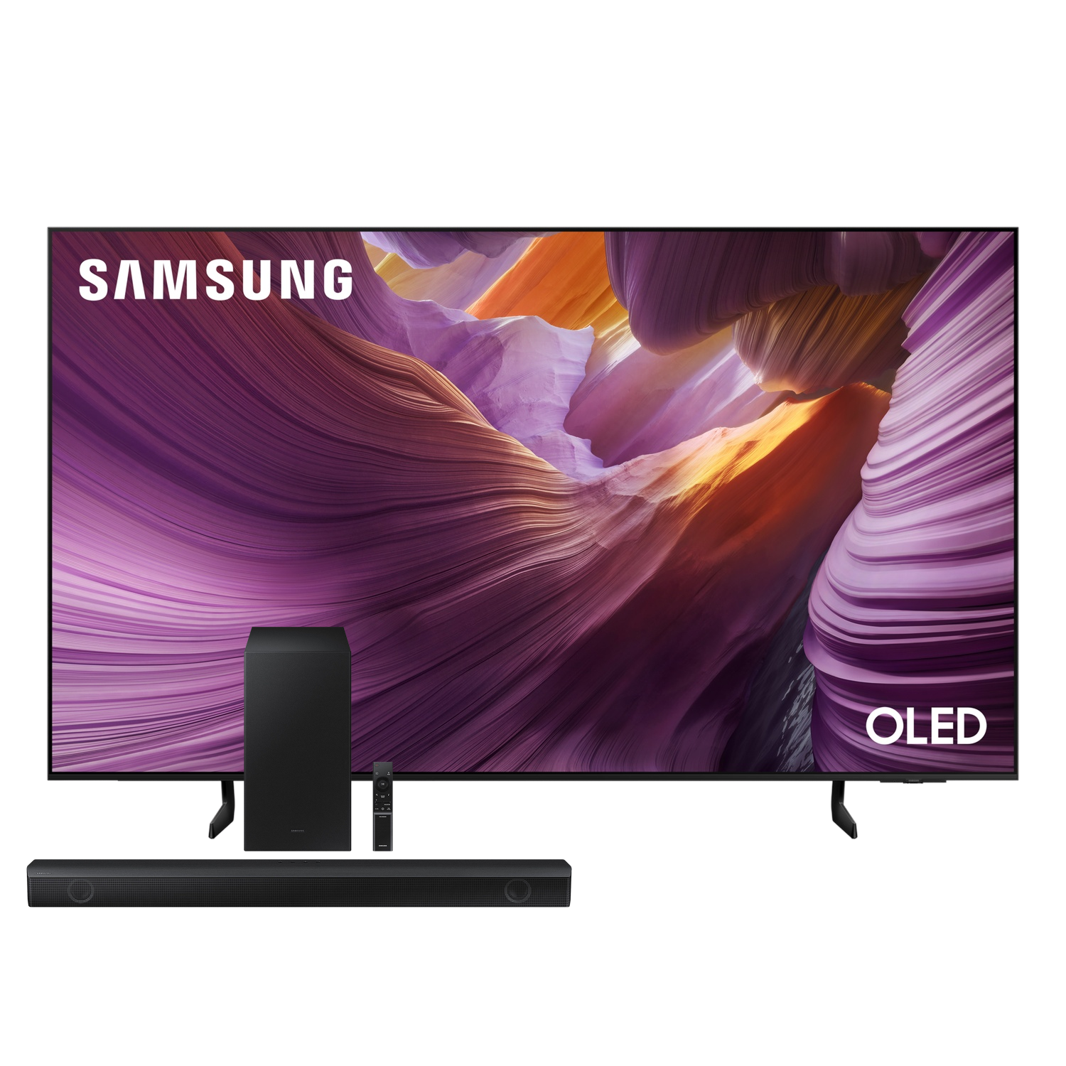 Conjunto Smart TV 100” 4K Samsung Neo QLED QN55S85FAGXZD + Soundbar Samsung HW-Q600C 360W Bluetooth Dolby Atmos