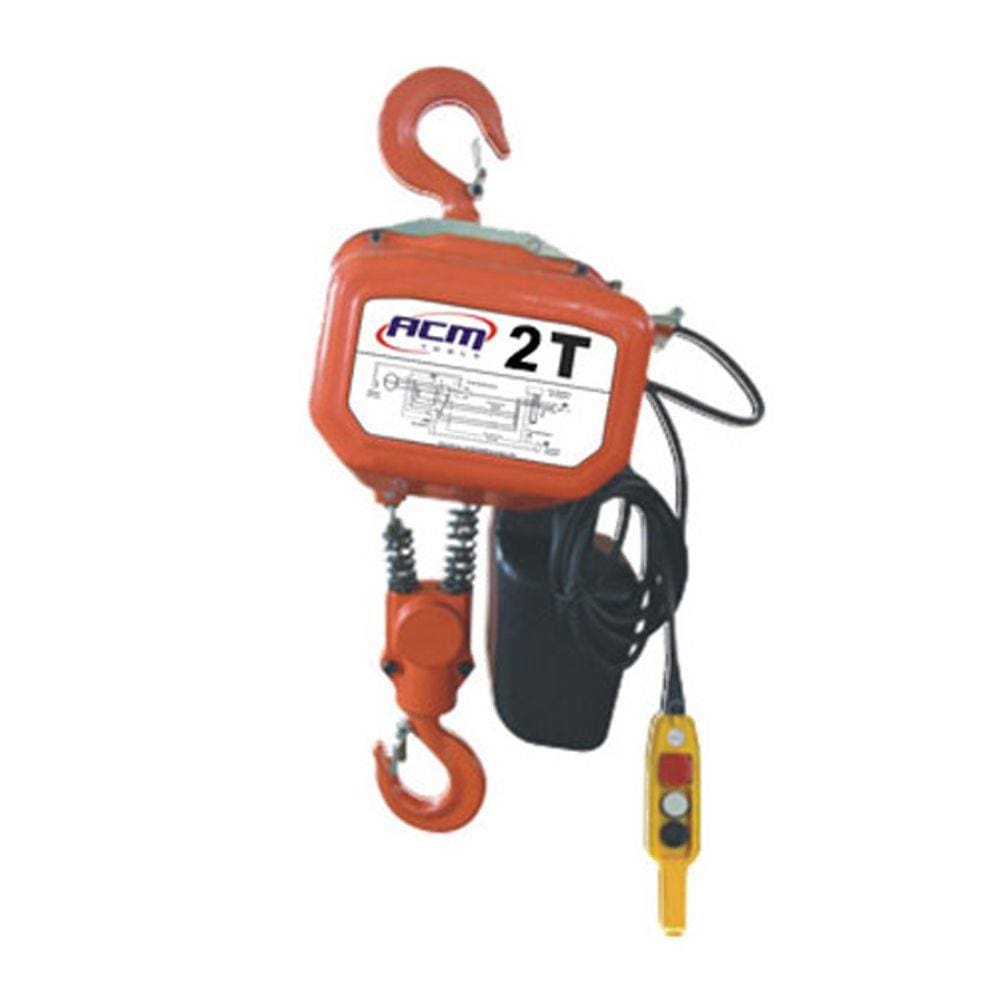 Talha Elétrica 2,0T x 6,0m fixa por gancho TEC2000 Acm Tools TEC2000/6