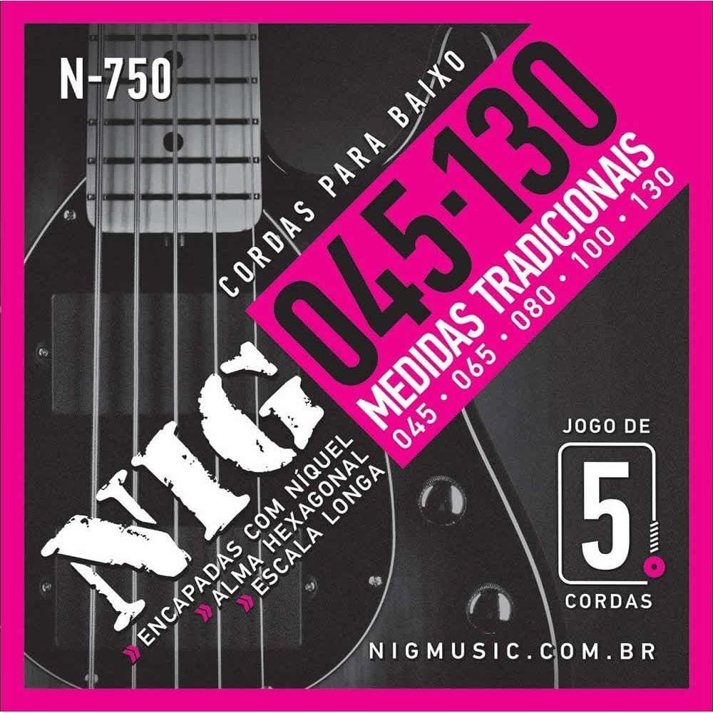 Encordoamento NIG N750 045-130 para Contra Baixo 5 Cordas