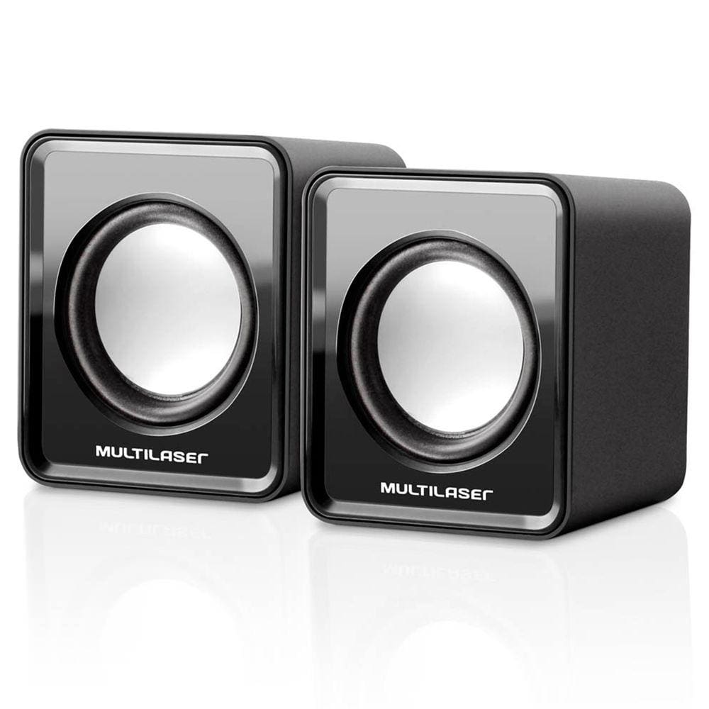 Caixa de Som 2.0 3W RMS Mini USB Preto SP144 - Multilaser