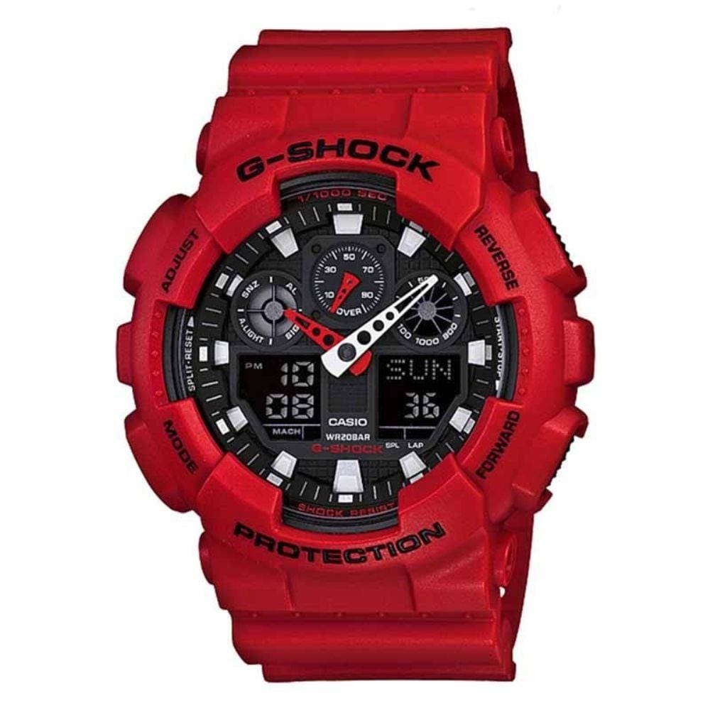 Relógio Casio G-shock Ga-100b-4adr Vermelho