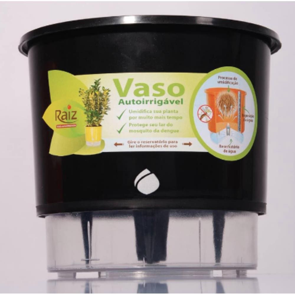 Vaso Auto Irrigável N 04 Raiz Preto