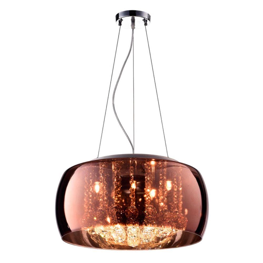 Pendente/Plafon Cobre Cristal Soho Pd002Co Bella