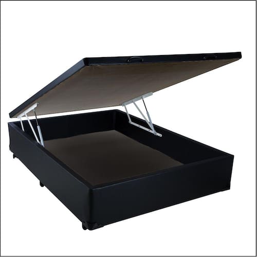 Base Box Baú Casal Sonnoforte Corino Preto com Pistão - 138 x 188 é boa?