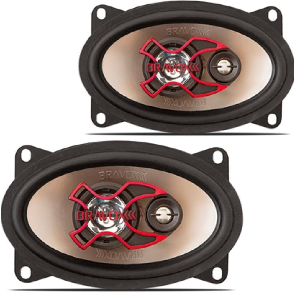 Par Alto Falante Triaxial Bravox 4x6 Polegadas B3X46X 80w Rms