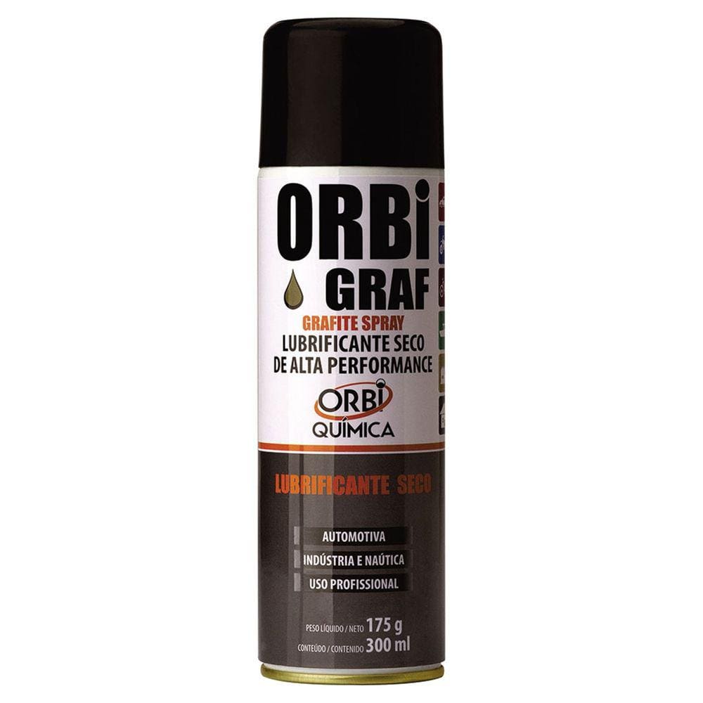 Orbigraf Grafite Spray Lubrificante Seco 300ml 4802 Orbi Química