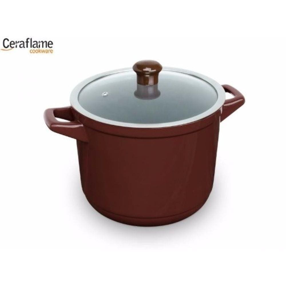 Caçarola Duo Alta 24cm Cerâmica Chocolate Ceraflame
