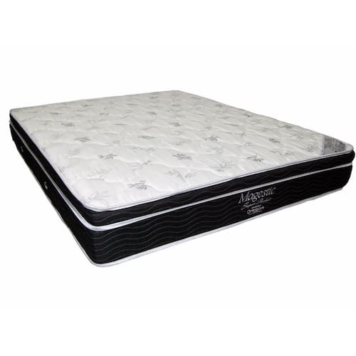 Colchão Casal Ortobom Magestic com Ortopillow e Molas Ensacadas 27x138x188 cm - Preto/Branco Menor preço em Colchão Casal Ortobom Magestic com Ortopillow e Molas Ensacadas 27x138x188 cm - Preto/Branco