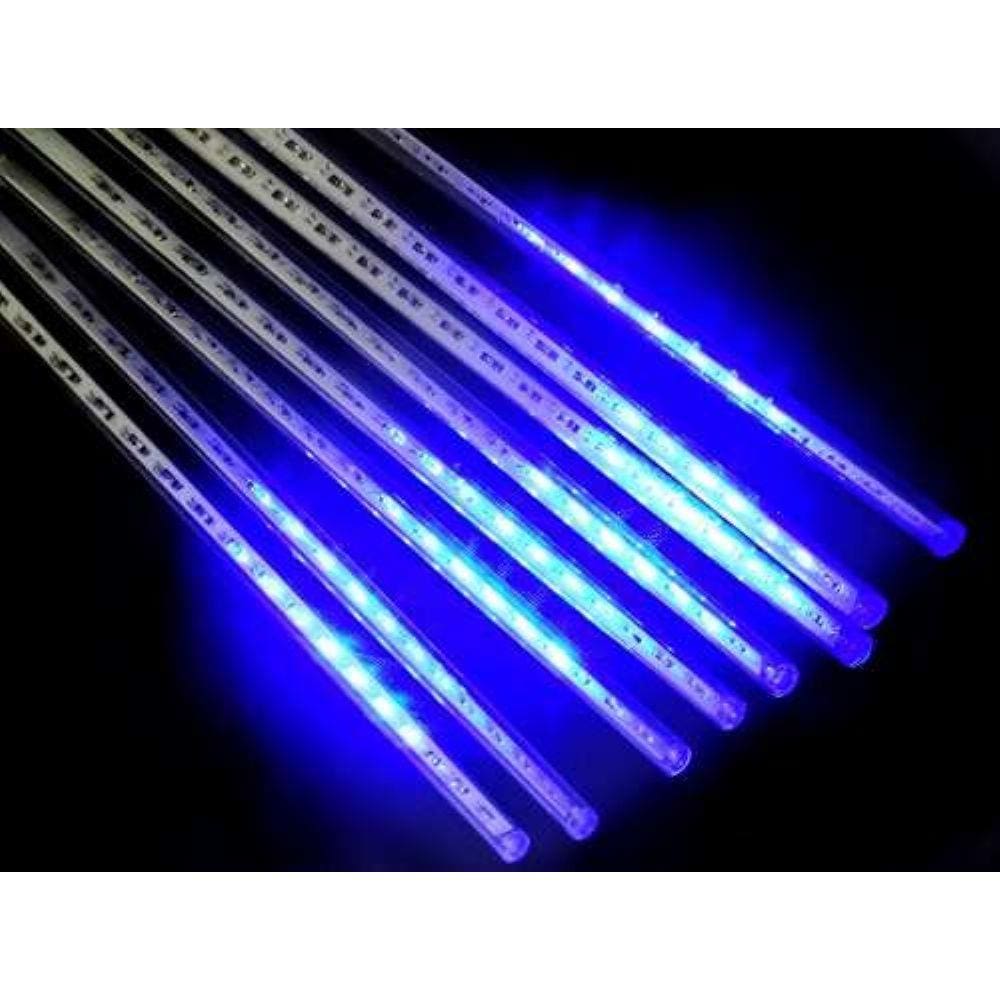 Cascata Pisca Pisca Natal Chuva De Gelo 96 Leds Azul