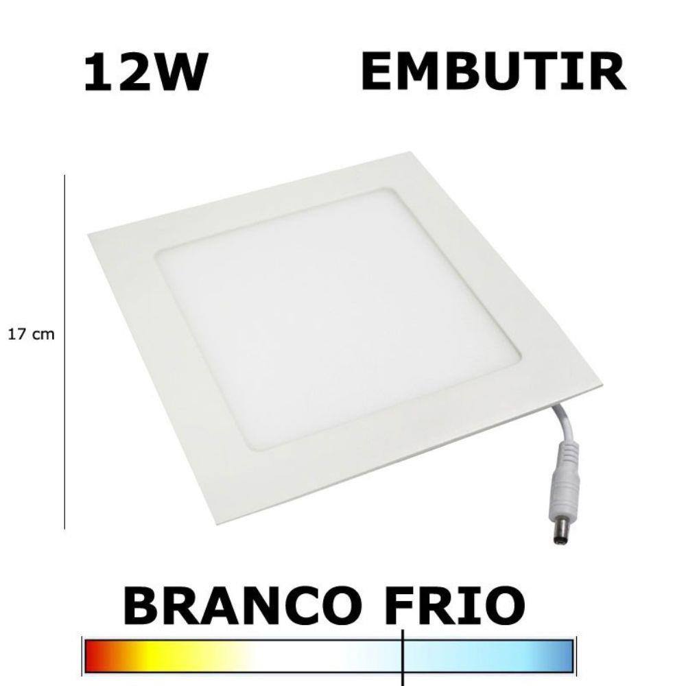 Painel Plafon Led 12W 17Cm Embutir 5500K Evoled