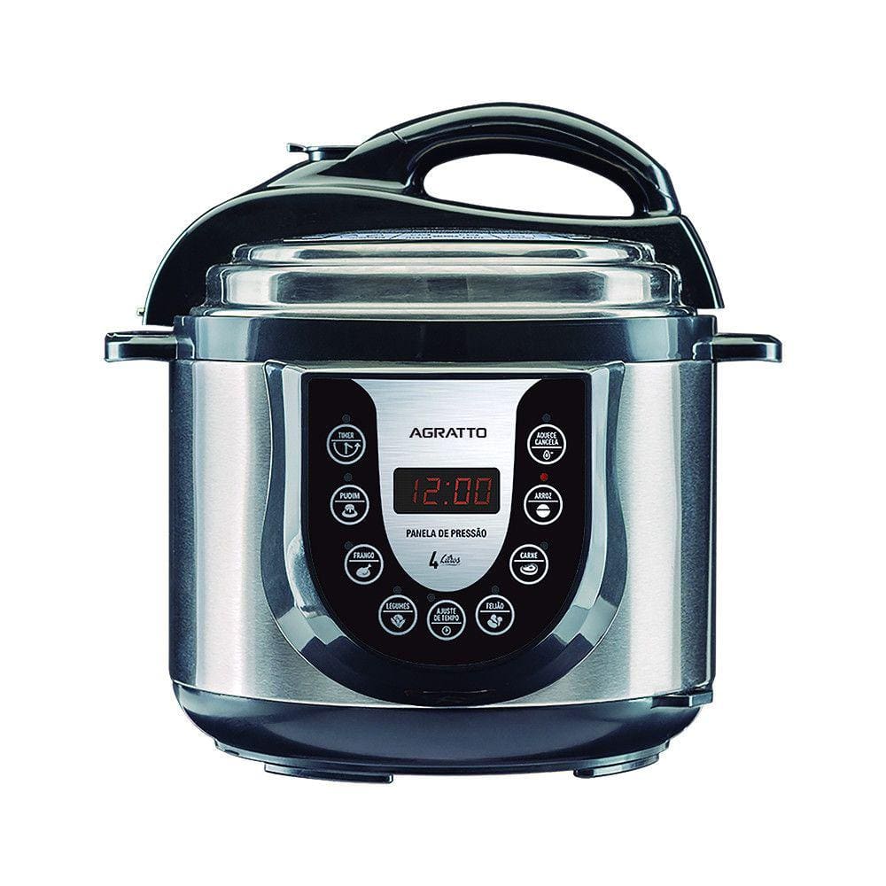 Panela de Pressão Agratto PED 4L Eletrônica Painel Digital com Timer