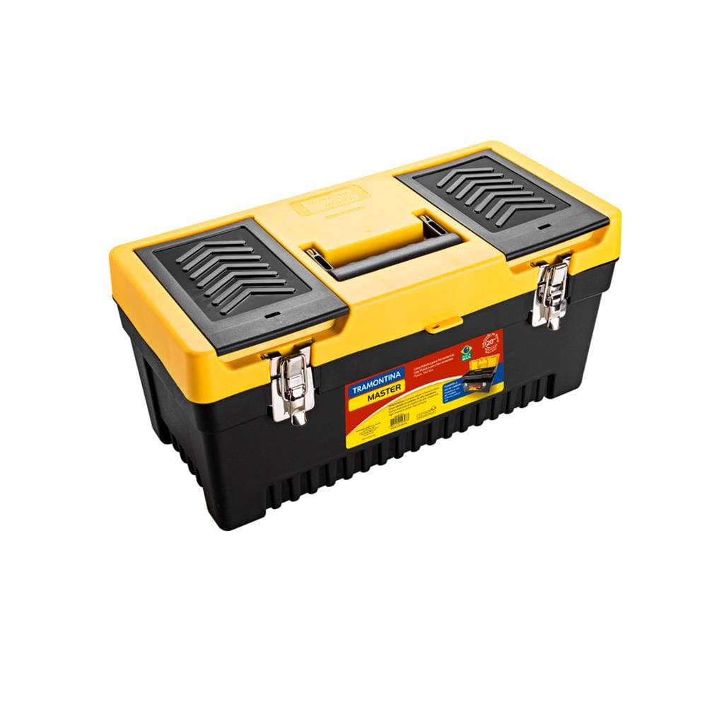 Caixa Plástica para Ferramentas Tramontina 20” 43803020 - Amarela/Preta