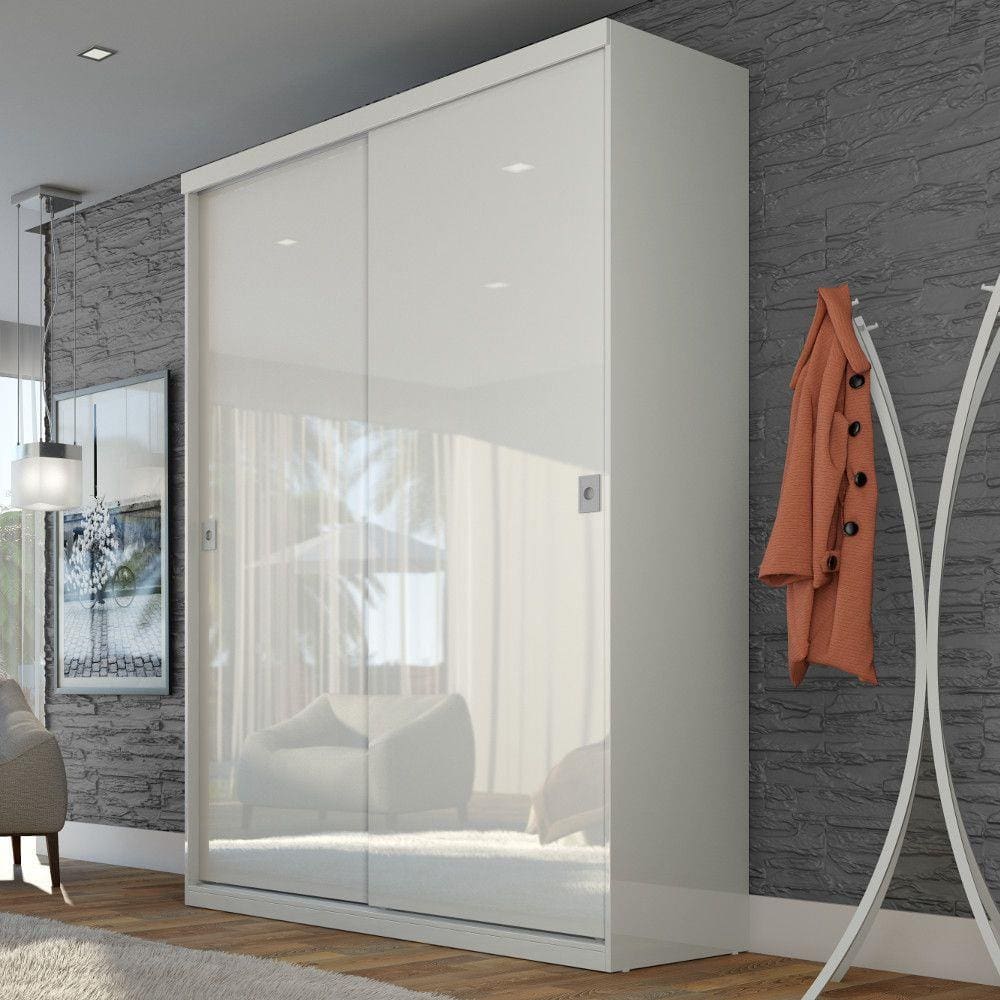 Guarda-Roupa THB Harmony 2 Portas 2 Gavetas Branco Brilho