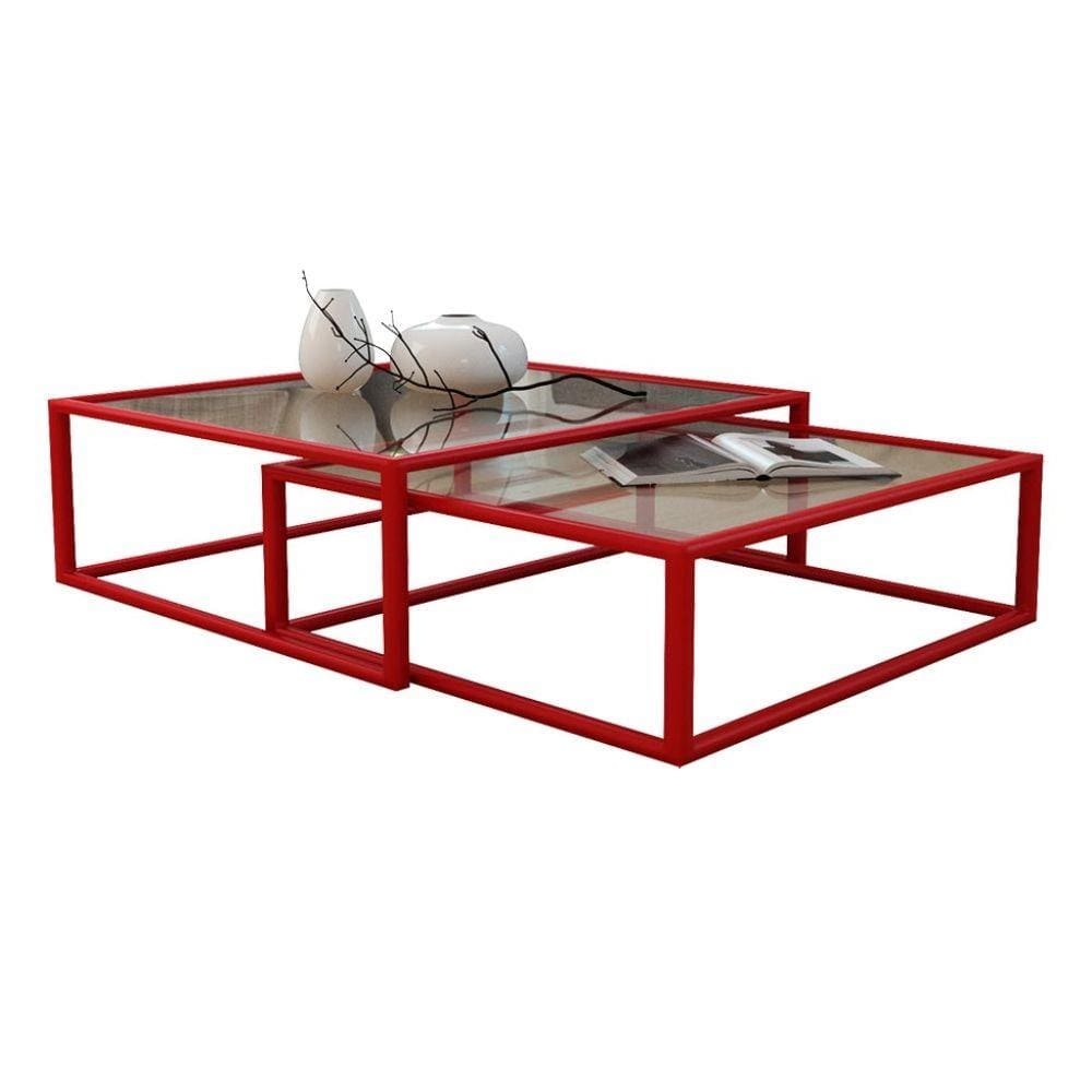 Mesa de Centro Duo Catarina Vermelha